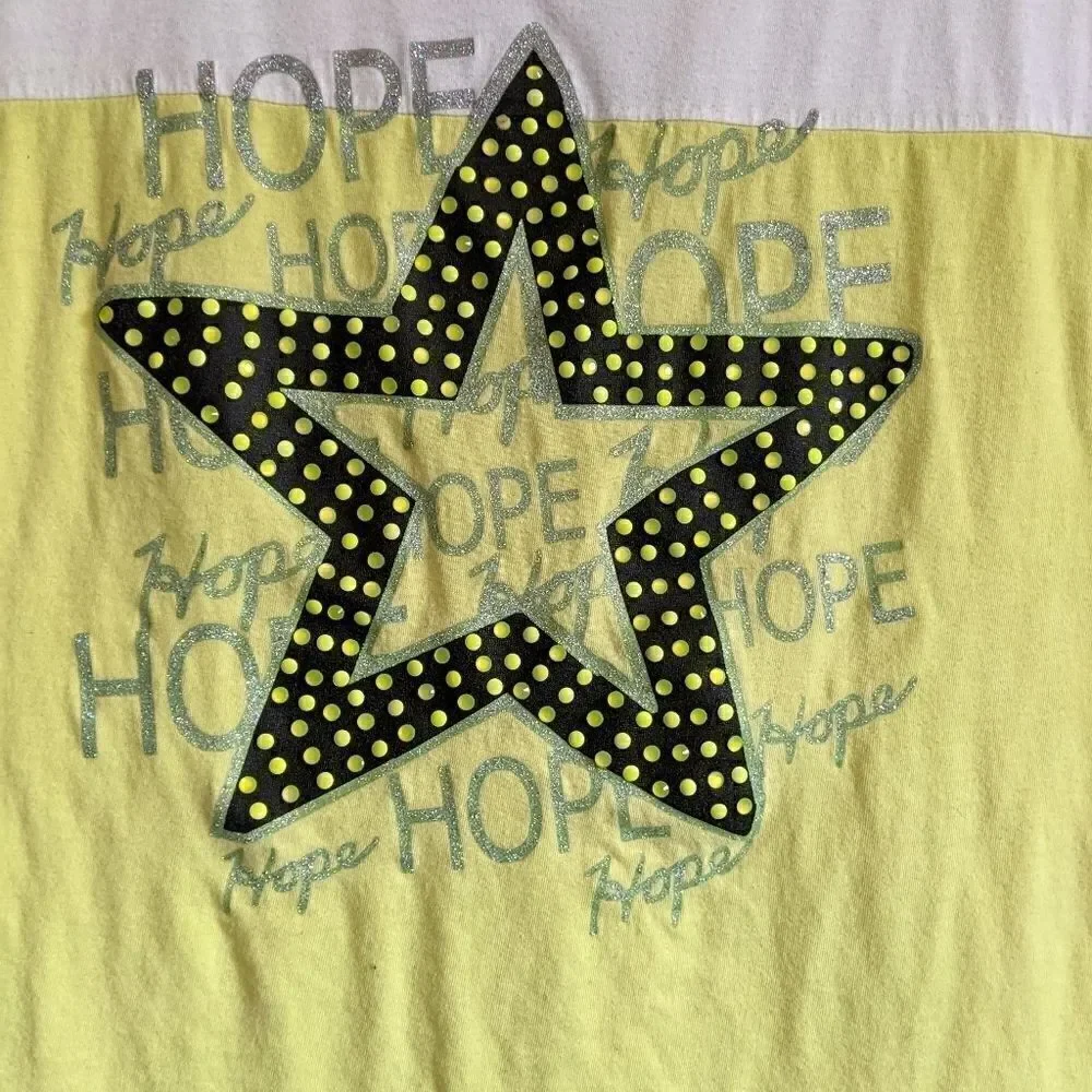 JUSTICE Yellow Star shirt Hope Size 16